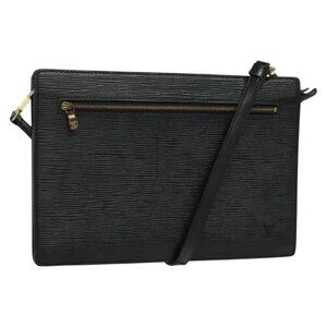 LOUIS VUITTON Epi Angian Shoulder Bag 2way Black M52112 LV Auth 129831